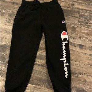 Black champion sweat pants